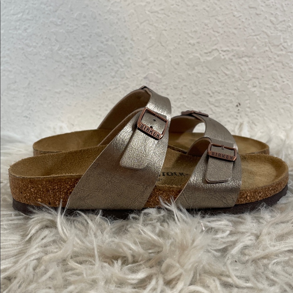 BIRKENSTOCK Sydney BS Graceful Taupe Sandal Slip In Leather Size 6 Unisex NEW - Picture 5 of 15